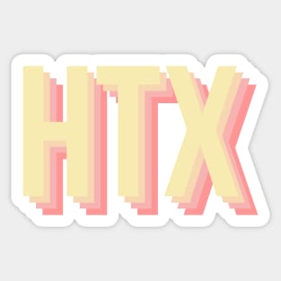 HTX in sunset colors Sticker